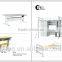 Modern Design School Dormitory Furniture Metal Single Bunk Bed for Adults
