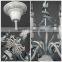 2015 new products butterfly decorative 6 heads iron candle holder candle chandelier