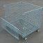 Collapsible folding metal storage cages with wheels