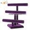 2016 three tiers purple velet woman stand for bracelet