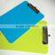 PP stationery plastic Clip board,mini FC size clipboard