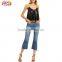 Ladies Designer Sequin Crop Tops for Women Black Criss Cross Halter Sequined Cami Top HSt7106