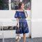Maxnegio short dress with embriodery for ladies summer white dress