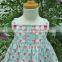 Latest design 3 year old girl dress 100% cotton floral two piece prom baby clothes dress set