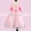 Kid Girls Flower Party Dress With Different Color Lace Flower Wedding Dress Off Shoulder Princess Fancy Dress Low MOQ