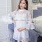 2017 Spring fashion lady lace dress autumn women formal maternity dress with flare sleeve
