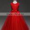 Children girl sleeveless dress embroidered princess lace  wedding dress