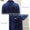 Thick Navy Blue Flannel Fleece Men's Bathrobe