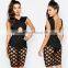 Fashion latest backless women dresses sexy summer bodycon evening bandage dress 2016 for wholesale