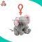 Soft plulsh toy keychain plush elephant keychain animal keychain