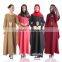 flower sleeve muslim dress /yimy black muslim Arabian middle east lace abaya kaftandress/ islamic muslim women dress