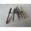 Stainless steel rivets closed