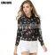 Chiffon blouses elegant design,full sleeves blouse designs,print chiffon blouse