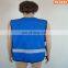 Apparel waistcoats hi vis blue luminous vests with pockets