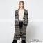Ladies Mid weight acrylic pocket full length sleeves allover knitted cardigan