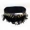 China factory wholesale newest trendy extra wide tassel corset belt with rivets