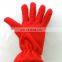 custom 100% polyester red embroidery soft fleece gloves