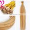 High quality Perfect blonde euro i tip human hair remy hair extensions wholesale hair
