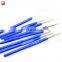 Blue soft handled lace crochet hook metal knitting needles set