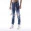 DiZNEW Vintage Stock Custom Skinny Ripped Blue Jeans