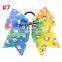 8Inches Girl Hairbands Children Unicorn love heart print Hair band with bow