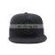 Custom applique merrow logo black denim caps snapback