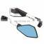 cafe racer Universal Motorcycle Rearview Side Mirror 8mm 10mm Blue glass Anti-vertigo Mount Tool Bolts