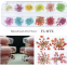 Daisy Dry Flower Nail Decorations Sticker Leaf Mixed Style Dry Flower