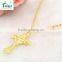 Gold christian cross necklace