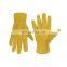 HANDLANDY Brown Genuine Cowhide Gardening Tools Gardening Gloves Work Driver Leather Gloves Kids Gloves Winter