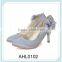 hot sale elegant designer lady silver gray bridal wedding office party dress shoes