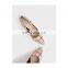 Ladies handmade good quality design high tartan cylindrical heels pumps sandals shoes(sandalias mujer)