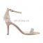 ladies handmade high heel glitter ankle strap open toe sandals shoes women decorated sandals high heel shoe