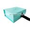 Perfume mint green color folding gift ribbon box magnetic flip boxes