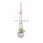 K&B indoor adjustable cotton rope wall artificial plant hanger flower pot holder garden hanging baskets