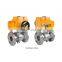 COVNA 1 1/2 inch 3 Way L Port 12VDC Motorized Electric PVC Plastic True Union Ball Valve for Water plastic ball valve