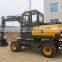 New wheeled Excavator 7 ton Hydraulic Wheel Excavators LX75-9M good performance