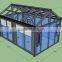 Hot Product Top Quality Foshan Wanjia Custom Color Sunrooms / Glass Houses