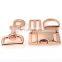 Plating Rose Gold 1inch Custom Logo Adjustable Hardware Metal Quick Release Buckle for Dog Accessories