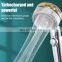 Modern Water Saving 360 Degrees Hand Held High Pressure Turbo Showerhead Water Spray Abs Rain Shower Head