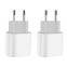 20W Type C Fast Charger Adapter Charging Cable EU Plug For iPhone&iPad USB Charge Ports Cell Phone Parts