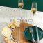 Kitchen Natural Round Unique Bamboo Cheese Board With Knife