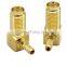Material de soldadura negativa SMA female right angle 90 degree rectangular para cables rg178 rg1.13 rg1.37 rg1.32 RG174