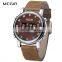 MEGIR 2137 Minimalist Watches Luxury Simple Drum Roller Quartz Mans Watches Casual Sport Waterproof Leather Watch Reloj Hombre