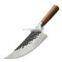 7.2 Inch Professional Forged  hammered stainless steel kitchen chopping knife meat cleaver with rose Wood Handle butcher knife