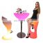 led furniture /Modern RGB LED Bar Furniture Colors Changing Plastic Light Up Single LED Cafe Table and Chairs