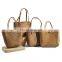 HBK Wholesale Handmade Natural Weaving Beach Shopping Stylish Hand Strew Clutch Seagrass Handle Bag French