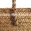 HBK Wholesale Handmade Natural Weaving Beach Shopping Stylish Hand Strew Clutch Seagrass Handle Bag French
