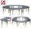 Luxury Golden Wedding Table Wholesale Event Rental Round Half-Moon Shape Stainless Steel Banquet Dining Table