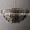 Custom Luxury Industrial Style Round l Golden Metal Brass Chandelier Villa Hall Hotel Lobby Rotating Staircase Lighting